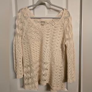 Elegant Cream Knit Sweater
